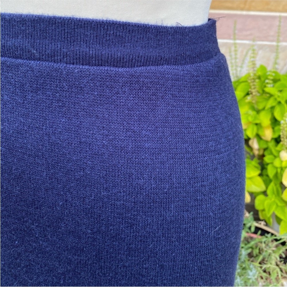 American Apparel Classic Navy Blue Knit Skirt - Picture 2 of 8